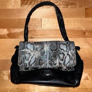 Vintage AIMEE KESTENBERG Leather/Suede/Faux Python Print